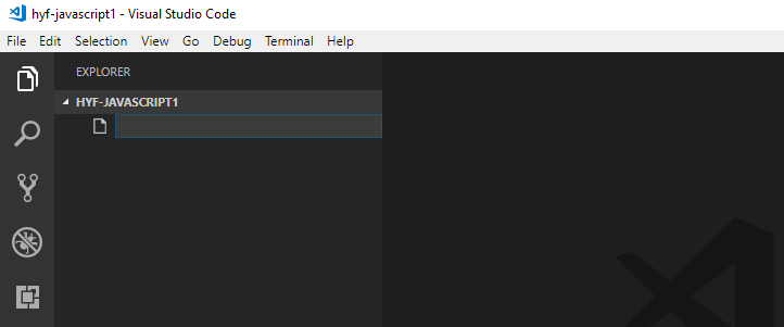 New file